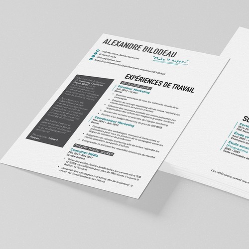 Marketing Mnagaer Resume Design