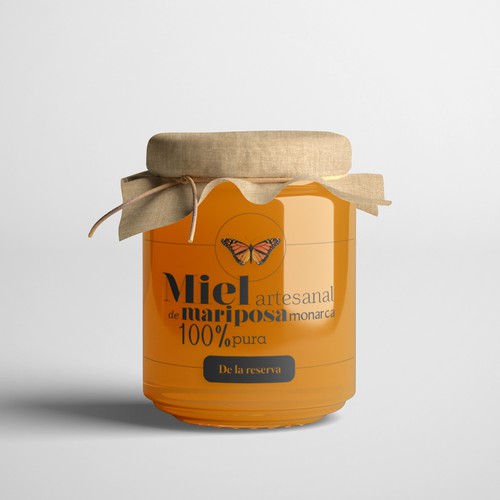 Versión alterna de etiqueta miel