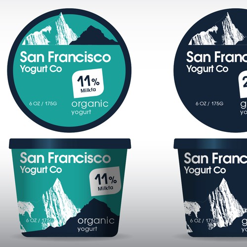 Design packaging for San Francisco Yogurt