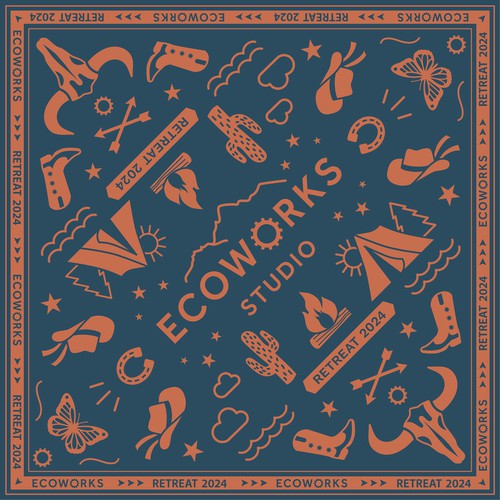 Cute bandana design for Ecoworks Studio