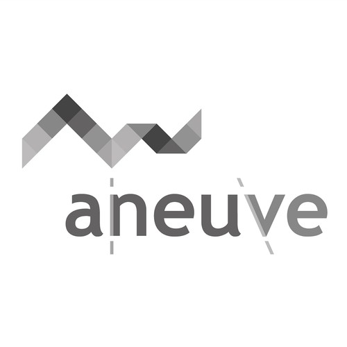 Flat Text based logo for "aneuve" - means "a new" or just "new"