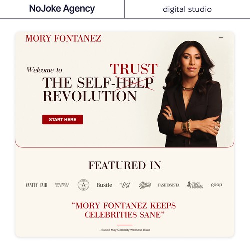 Squarespace Website Revamp for Mory Fontanez by NoJoke Agency