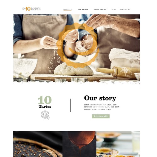 website design for a French bakery