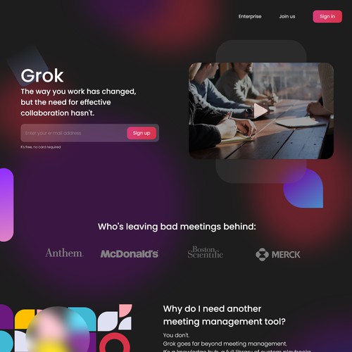 Grok Landing Page