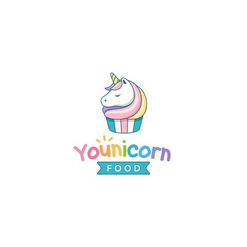 Cute logo for Younicorn food