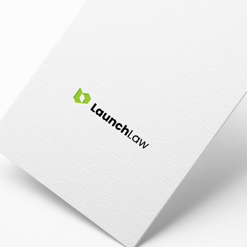 Abstract modern logo for LaunchLaw