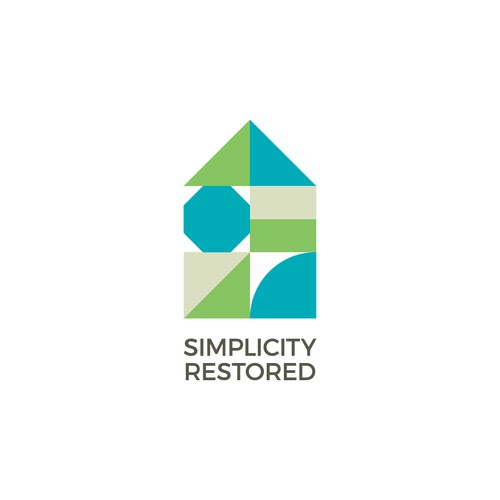 Logo for Simplicity Restored, a professional for home organizing business.