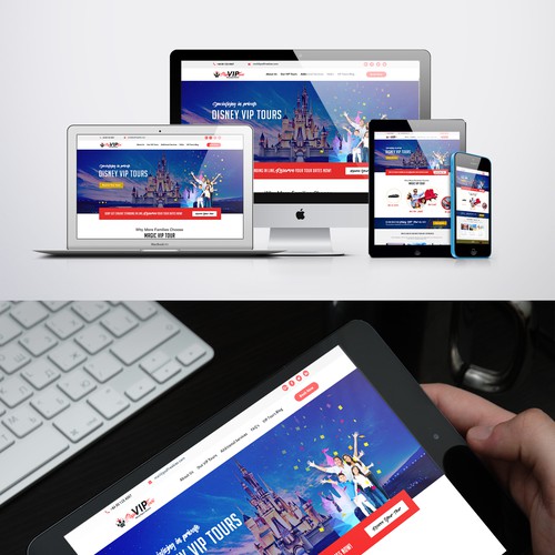 Vip Tour Landing page Designing