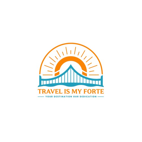 Travel logo dedign "Travel Is My Forte"