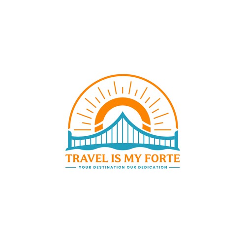 Travel logo dedign "Travel Is My Forte"
