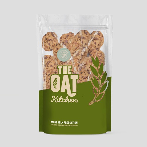 oats clear packaging graphic design with visible products 