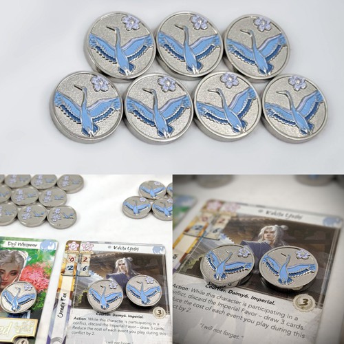 Japanese Crane playing tokens