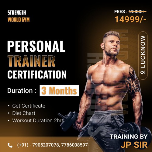 Social media post design for gym