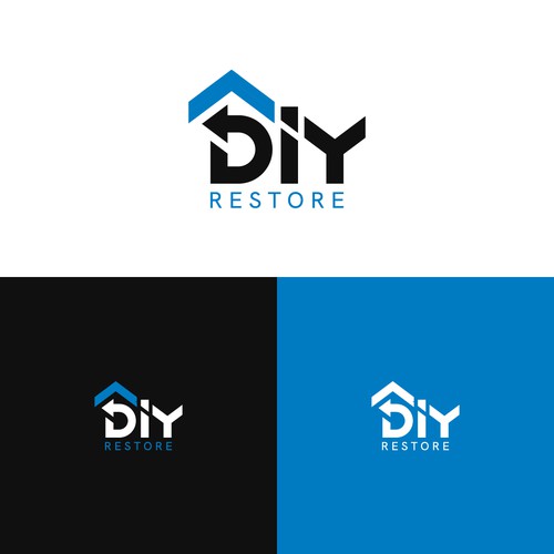 Logo for DIY Restore, a disaster restoration company, that provide the technology and equipment for a homeowner to restore their home on their own.