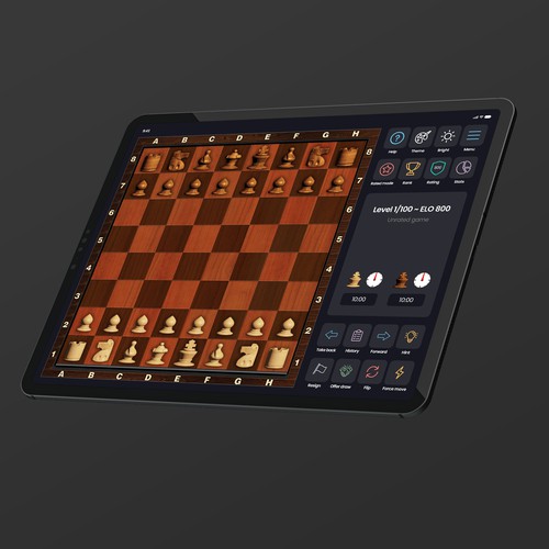 Chess application redesign for iPad