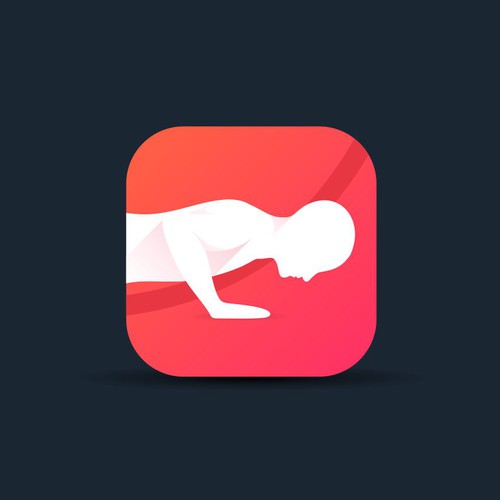 Clean and vibrant app icon for Push Up