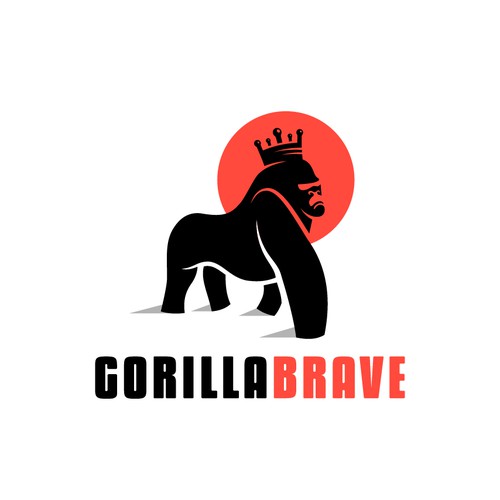 Bold logo design for "Gorilla Brave"