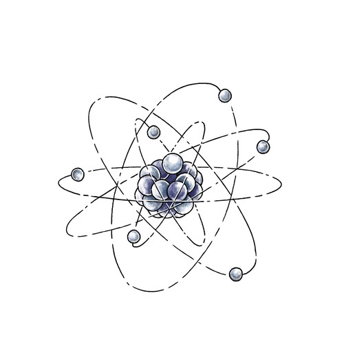 Carbon Atom Tattoo Design