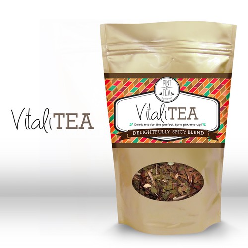 label package for organic herbal blend - vitaliTEA