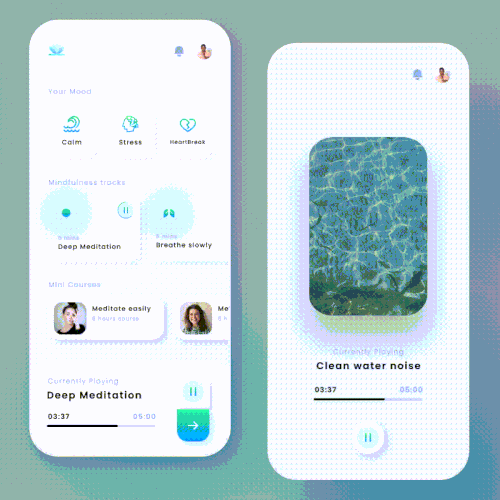 Meditation mobile app design