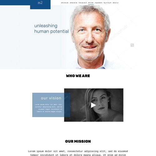Website concept for a start-up company