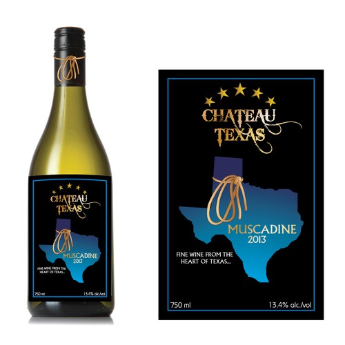 Chateau Texas needs their very first WINE LABEL!