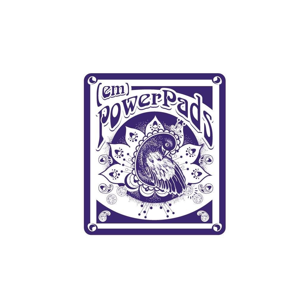 Art Nouveau meets Indian patterns and bold, bright typography for our logo