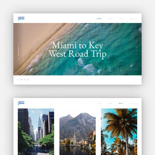 Travel blog web design
