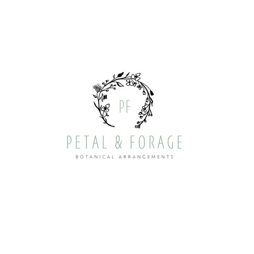 Whimsical logo concept for floral studio