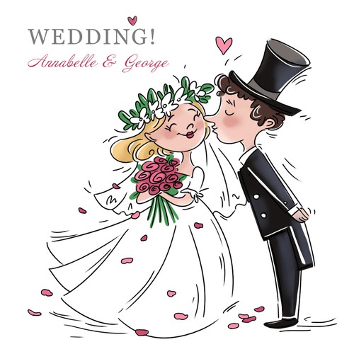 Wedding card illustration 