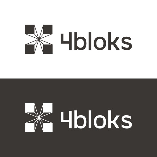 4Bloks Clean and Modern Logo 