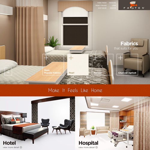 Web Design for the manufacturer of hospitality (hotel) and healthcare industries