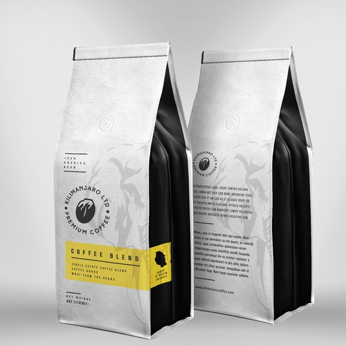 Design an attractive specialty coffee bean bag