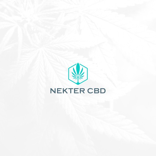 modern hemp CBD logo concept