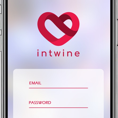 Login screen for iphone dating app