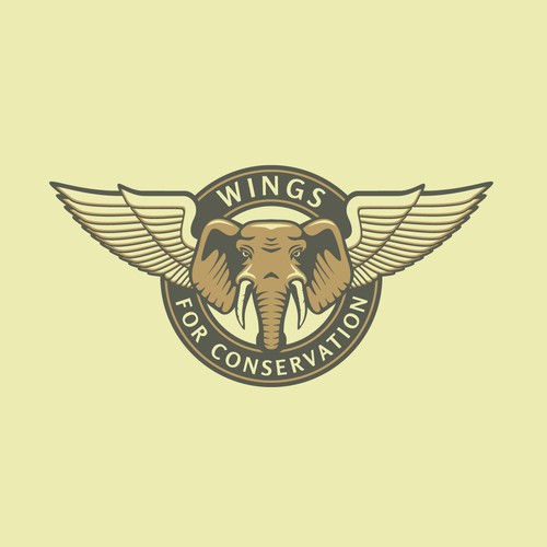 Vintage Logo for Conservation by Aviation