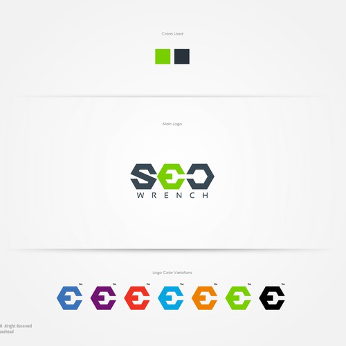 logo and business card for SEO Wrench