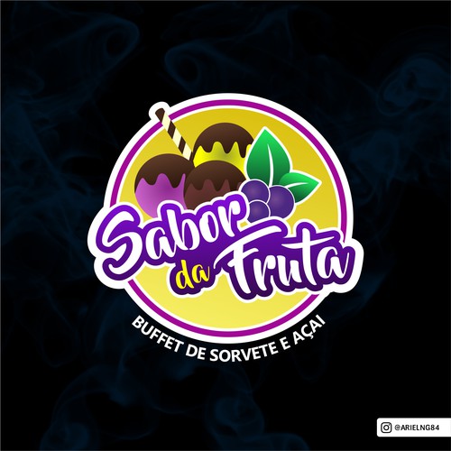 Logo Design Sabor da Fruta Açai