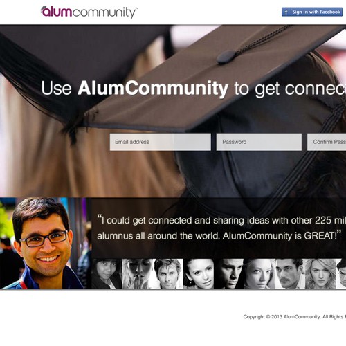 AlumCommunity needs a new landing page