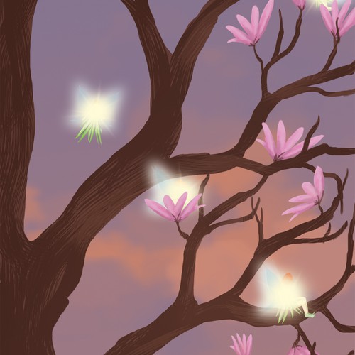 Fairies on the magnolia tree