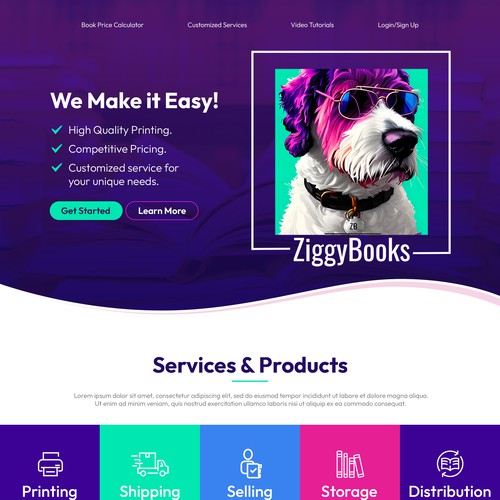 Ziggy Books - Website Design