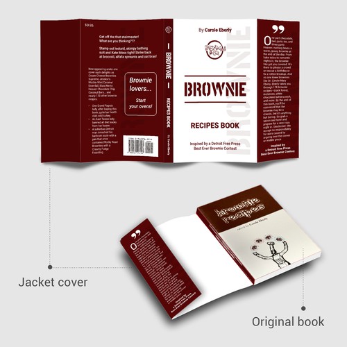 A jacket cover book for "Brownie Recipes Book"