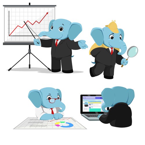 Elephant mascot design 