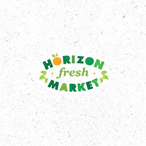 Horizon Market Local Fresh Market Logo Concept