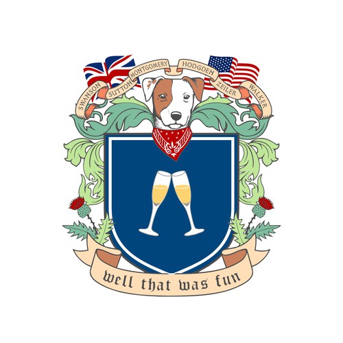whimsical family crest