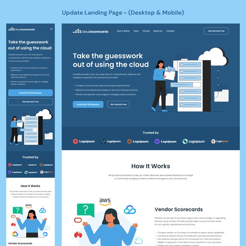 Startup landing page - Design Contest