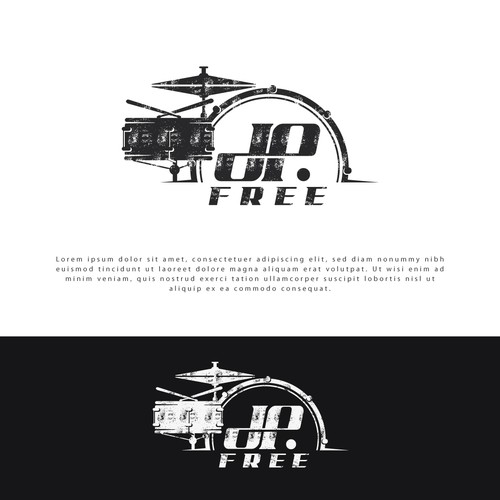 An inspiring logo for a drummer.