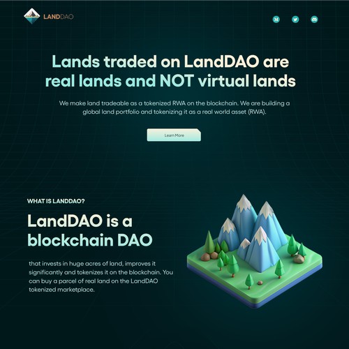 Landing Page LandDAO