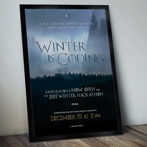 Poster Design for Black Bird's Winter Hackathon 2017