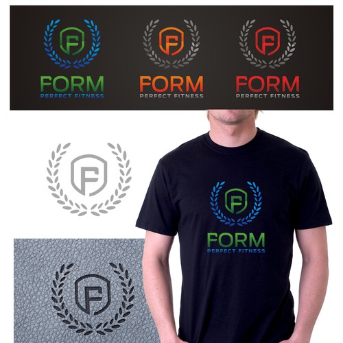 Freedom to have fun with creating a design for a fitness products company, Form Perfect Fitness.